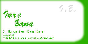 imre bana business card